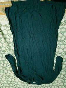 Boho Teal Crinkle Maxi Dress
