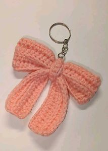 Cute Crochet Bow Keychain✨