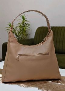 Stylish Taupe Hobo Shoulder Bag