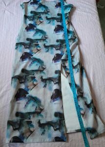 Abstract Print Slip Dress