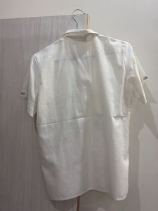 Embroidered White Button-Up shirt