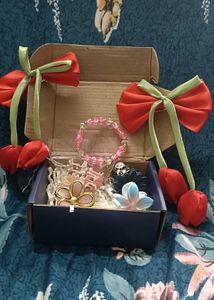 Cute Cherry Hair Clips & Bracelet Set
