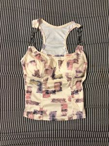 Trendy Abstract Print Corset Top