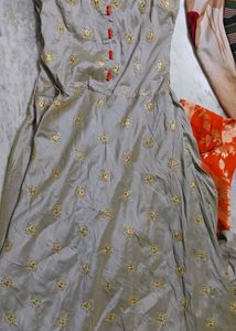 Elegant Grey Embroidered Lehenga Choli