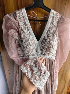 Custom Designer Made Dress With Net Dupatta