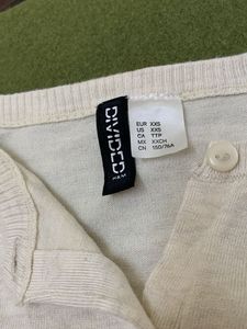 Cream Button-Up Cardigan