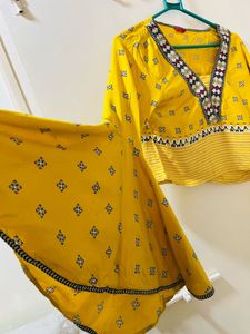 Vibrant Yellow Ethnic Top