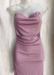 Strappy Cowl Neck Mini Dress