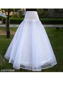 White Mesh Cancan Skirt