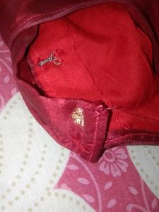 Silk Jari Maroon Blouse