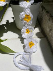 Handmade Crocheted Flower Hair Tie