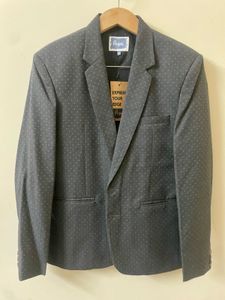 Grey Printed Blazer