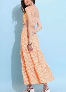 Gingham Two-Piece Set: Top & Skirt