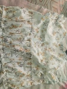 Floral Print Tie-Front Blouse