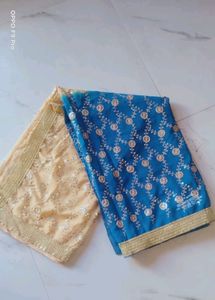 Beautiful Blue Colored Saree.💙