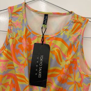 Vibrant Floral Cut-Out Mini Dress