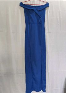 Royal Blue Off-Shoulder Dress