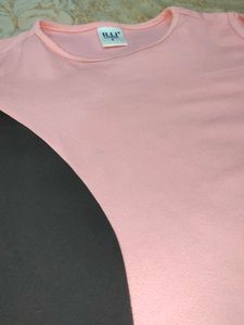 Pink and Black Long Sleeve Top