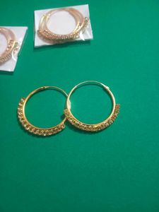 Pack Of 3 Golden Hoop Earrings