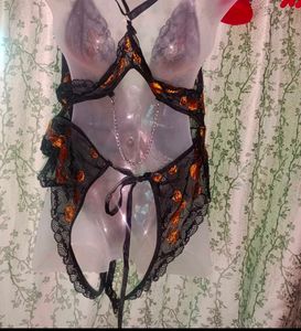 Halloween  pumpkin bodysuit 1Xl lingerie