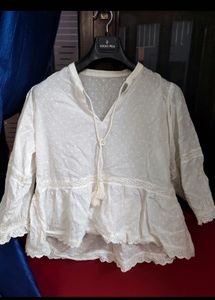 Forever 21 White  peplum top