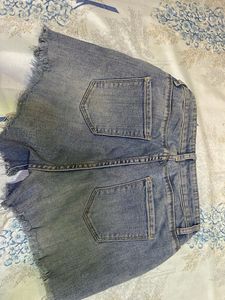 Blue Denim Cut-Off Shorts