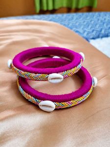 Boho Shell Pink Bangles