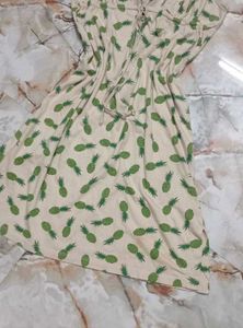 Cute Pineapple Print Night Dress