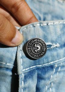True Religion Light Wash Denim Shorts