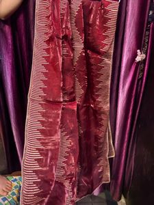 Elegant Pink Kurta Set with Maroon Dupatta