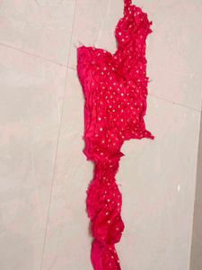 Vibrant Red Fabric Piece cut piec