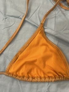 Orange String Bikini Top