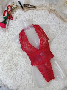 Lace Halter Neck Bodysuit