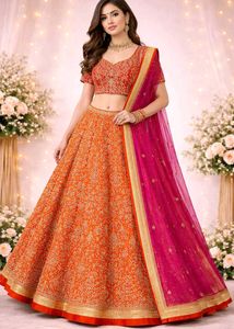 ✨ Royal Designer Oranange lehenga