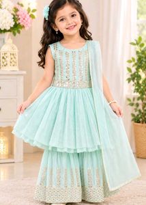 Beautiful Girls Embroidered Sharara Set