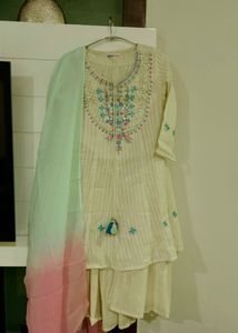 Embroidered piece Kurta Set with Dupatta