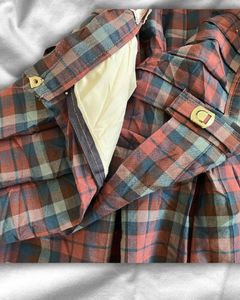 Vintage Plaid Skirt with pocket