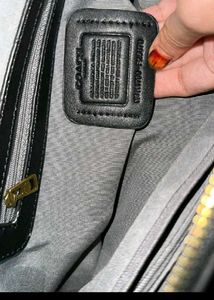 Coach Black Snake Trim Tote Bag