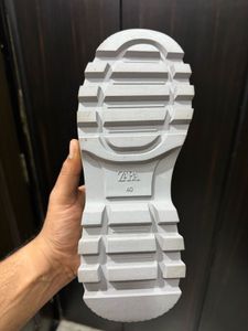 Grey Chunky Sole Loafers