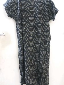 Black And Golden Short Kurti