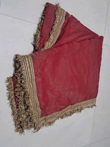 Elegant Maroon saree in tissue silk