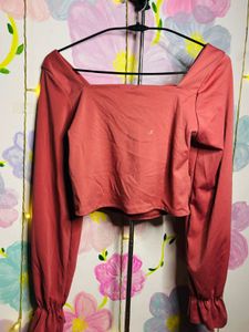 Off-Shoulder Ruched Crop Top