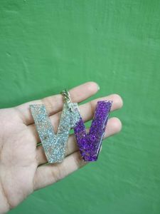 Resin w latter Keychain