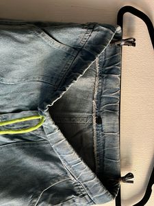 Light Wash Denim Cargo Pants