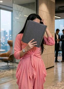 Pink Jumpsuit with Shrug