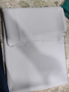 2 meter White Dress Material Fabric