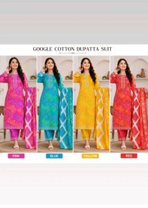 Vibrant Pink Bandhani Print dress material