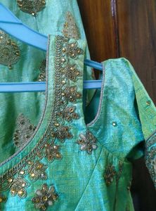 Stunning Mint Green Embroidered Lehenga Choli