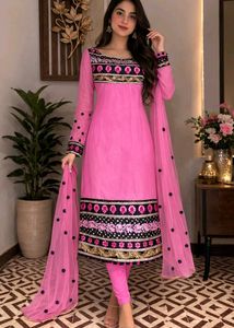 Vibrant Pink Embroidered Kurta
