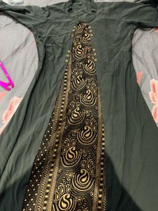 Elegant Grey & Gold Print Kurta